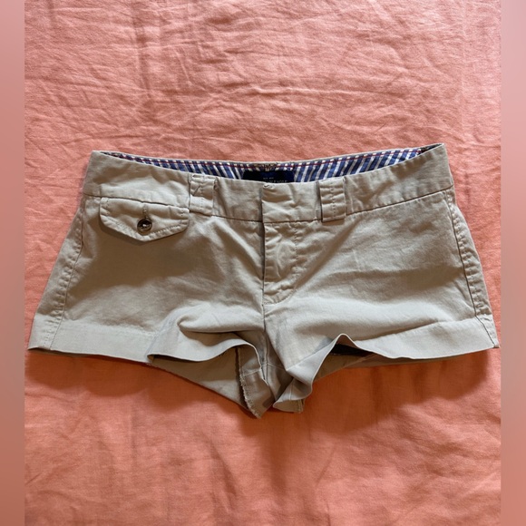 Lowrise khaki micro shorts - Picture 1 of 4